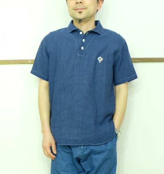 ARVOR MAREE　リネンコットンのセーラー半袖シャツ 