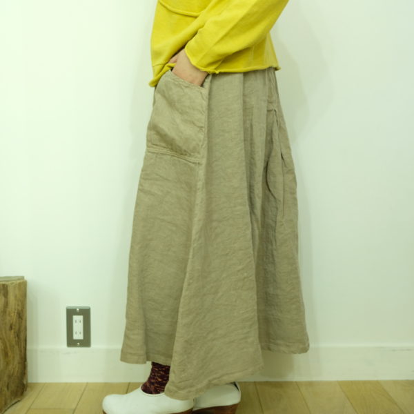   tumugu　麻のツーウェイスカート